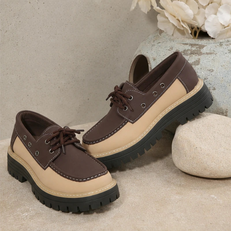 Marlow Platform Deck Loafer - Dark Brown - platform loafer - Hendlys - Image 2
