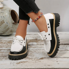 Marlow Platform Deck Loafer - White - colorblock - Hendlys - Image 4