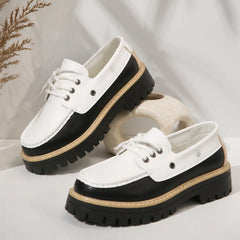 Marlow Platform Deck Loafer - White - platform loafer - Hendlys - Image 2