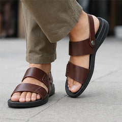 Marwood Leather Sandals - Brown - leather sandals - Hendlys - Image 2