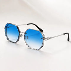 Meridian Polished Frame Shades - Blue - Sunglasses - Hendlys - Image 1