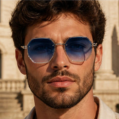 Meridian Polished Frame Shades - Blue - polished frame - Hendlys - Image 3