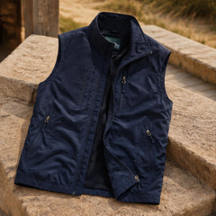Merrivale Multi-Pocket Utility Vest - Navy Blue - Clothing > Outerwear > Utility Vests - Hendlys - Image 3