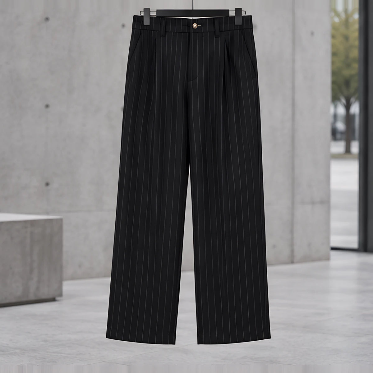 Montague Men's Pinstripe Pants - Black - Department: Men - Hendlys - Image 3