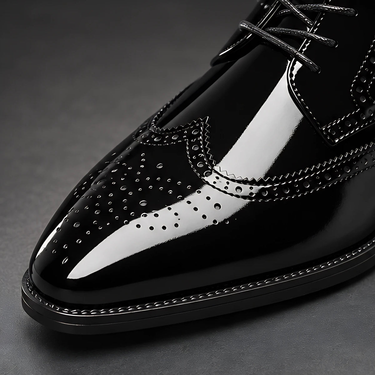 Montford Men's Wingtip Brogue Ankle Boots - Black - male - Hendlys - Image 4