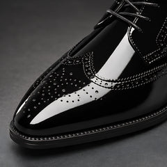 Montford Men's Wingtip Brogue Ankle Boots - Black - male - Hendlys - Image 4