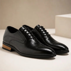 Montrose Leather Brogue Dress Shoes - Black - dress shoes - Hendlys - Image 3