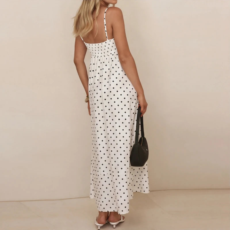Salento Polka Dot Dress - White - women's dress - Hendlys - Image 2