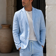 Palma 2-Piece Linen Set - Sky Blue - two piece set - Hendlys - Image 4