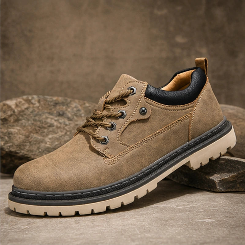 Kingsley Leather Casual Shoe - Khaki - mens shoes - Hendlys - Image 2
