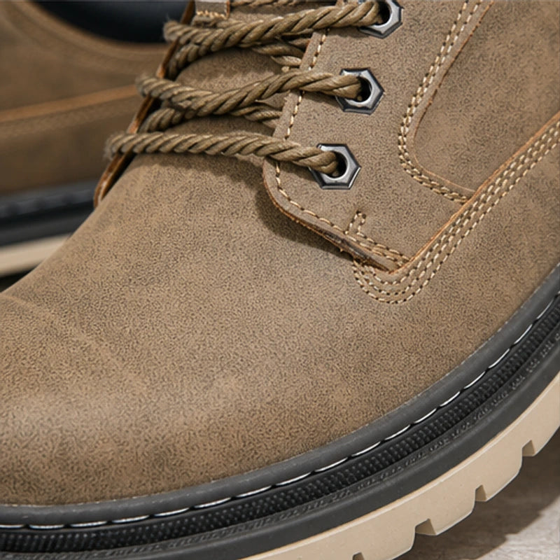 Kingsley Leather Casual Shoe - Khaki - casual shoes - Hendlys - Image 3