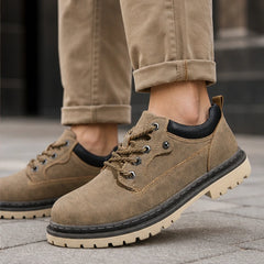 Kingsley Leather Casual Shoe - Khaki - nubuck leather - Hendlys - Image 4