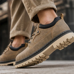 Kingsley Leather Casual Shoe - Khaki - leather shoes - Hendlys - Image 5