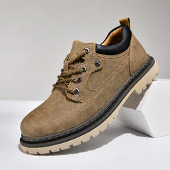Kingsley Leather Casual Shoe - Khaki - Shoes - Hendlys - Image 1