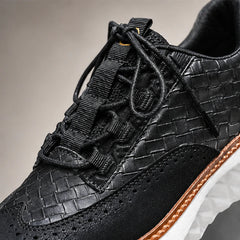 Hampton Leather Sneakers - Black - leather sneakers - Hendlys - Image 3