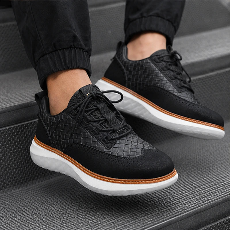 Hampton Leather Sneakers - Black - premium leather - Hendlys - Image 6