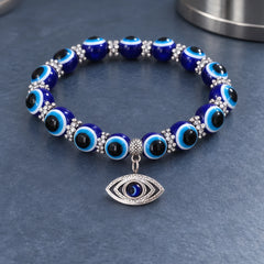 Nerola Evil Eye Beaded Stretch Anklet with Charm - Evil-Eye - Jewelry > Anklets > Beaded Charm Anklets - Hendlys - Image 2