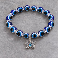 Nerola Evil Eye Beaded Stretch Anklet with Charm - Butterfly - Jewelry > Anklets > Beaded Charm Anklets - Hendlys - Image 2
