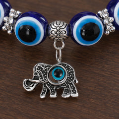 Nerola Evil Eye Beaded Stretch Anklet with Charm - Elephant - jewelry - Hendlys - Image 3