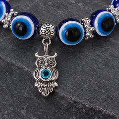 Nerola Evil Eye Beaded Stretch Anklet with Charm - Owl - jewelry - Hendlys - Image 3