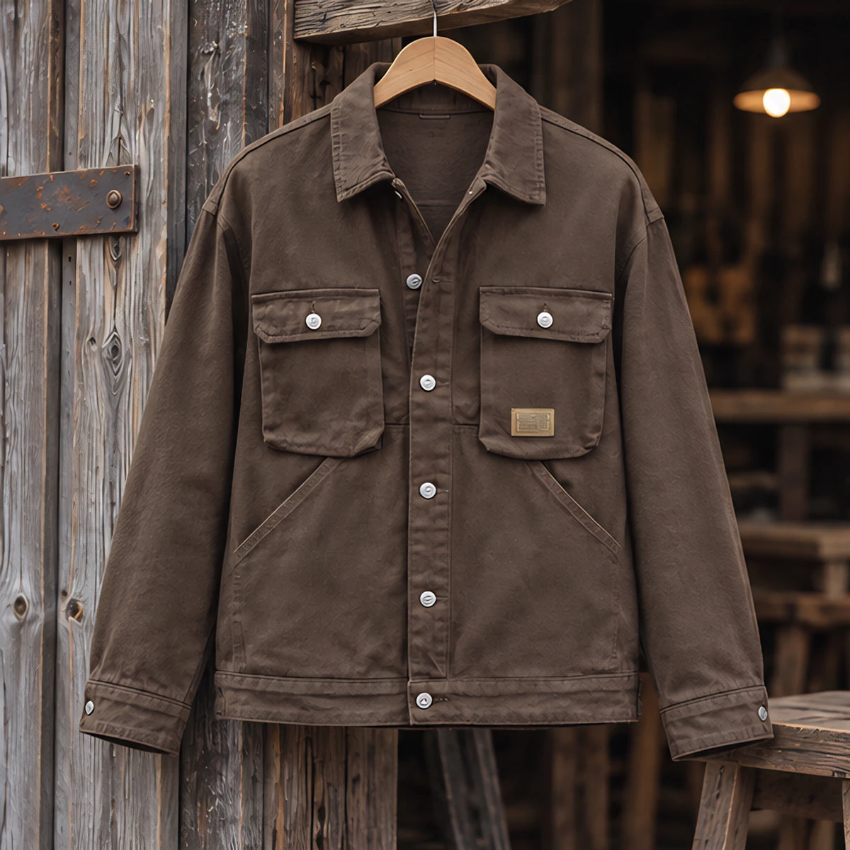 Nevin Men's Utility Field Jacket - Brown - jacket - Hendlys - Image 3