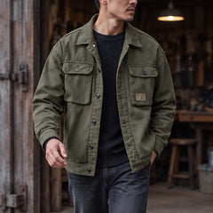 Nevin Men's Utility Field Jacket - Army Green - discount-eligible - Hendlys - Image 2
