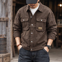 Nevin Men's Utility Field Jacket - Brown - Men's Clothing > Outerwear > Field Jackets - Hendlys - Image 1