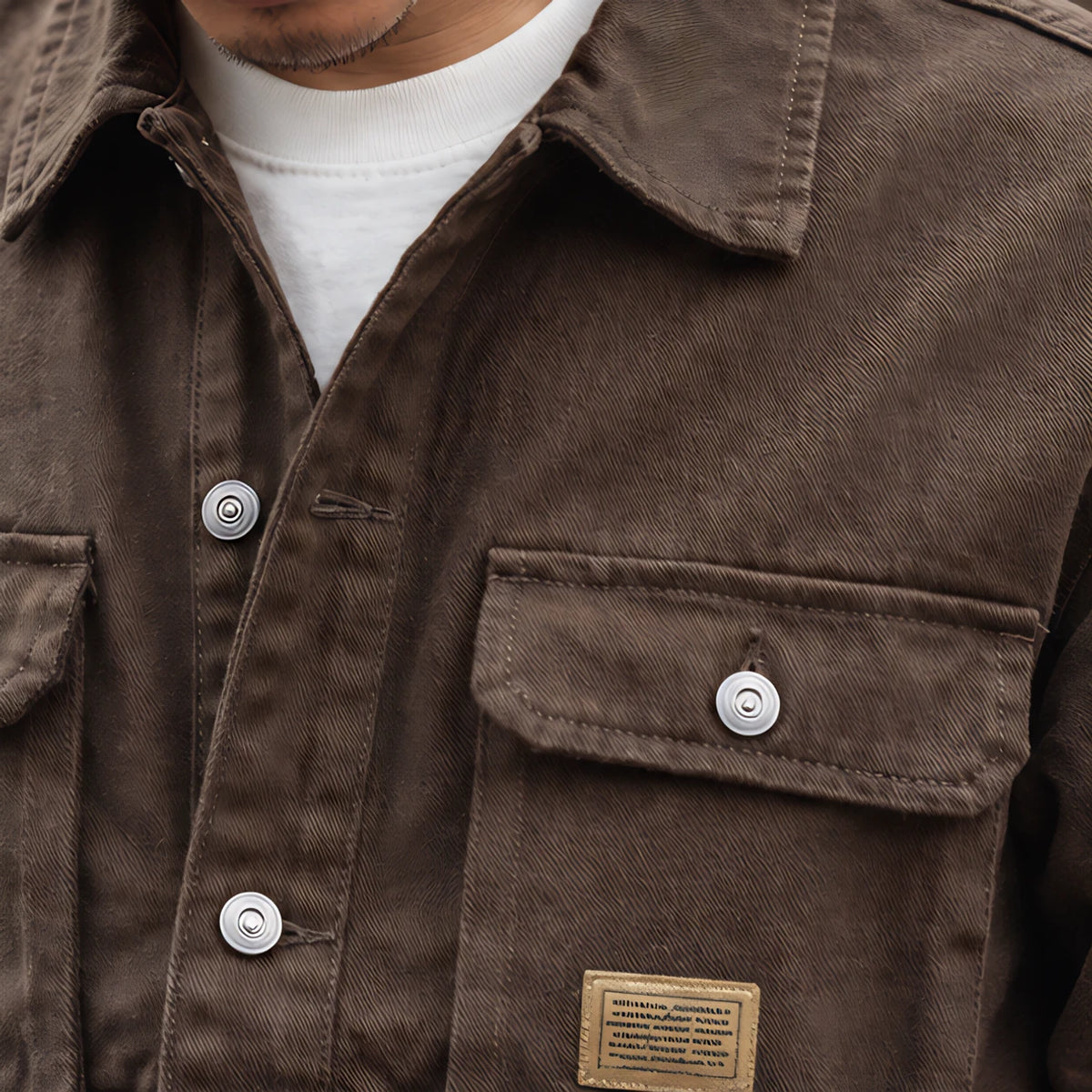 Nevin Men's Utility Field Jacket - Brown - Men's Outerwear - Hendlys - Image 4