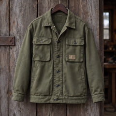 Nevin Men's Utility Field Jacket - Army Green - jacket - Hendlys - Image 3