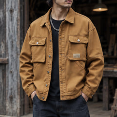 Nevin Men's Utility Field Jacket - Yellow - Men's Clothing > Outerwear > Field Jackets - Hendlys - Image 1
