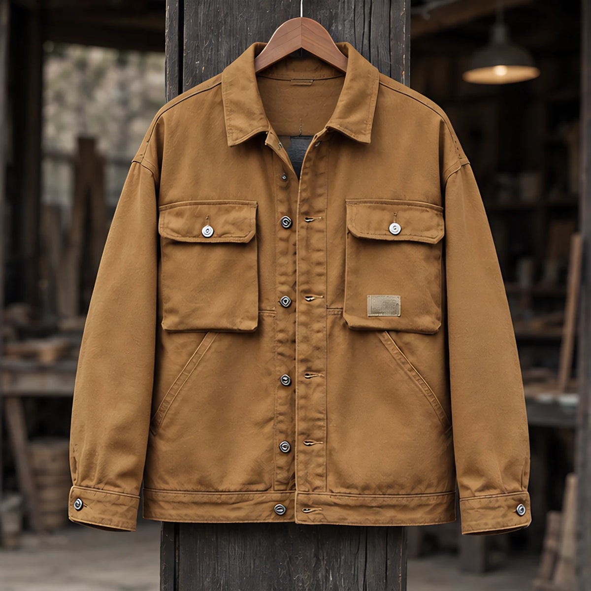Nevin Men's Utility Field Jacket - Yellow - jacket - Hendlys - Image 3