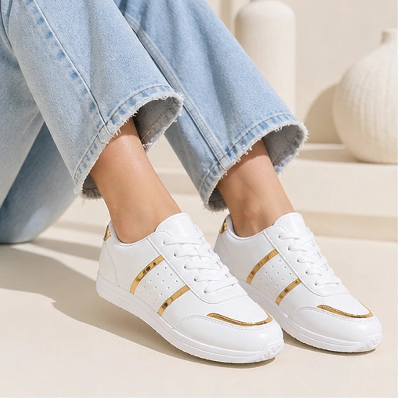 Nova Metallic Orthopedic Comfort Sneaker - White - comfort sneakers - Hendlys - Image 5
