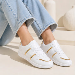 Nova Metallic Orthopedic Comfort Sneaker - White - comfort sneakers - Hendlys - Image 5