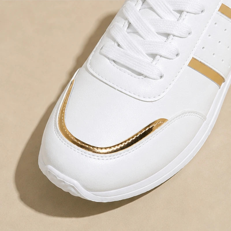 Nova Metallic Orthopedic Comfort Sneaker - White - metallic sneakers - Hendlys - Image 3