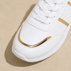 Nova Metallic Orthopedic Comfort Sneaker - White - metallic sneakers - Hendlys - Image 3