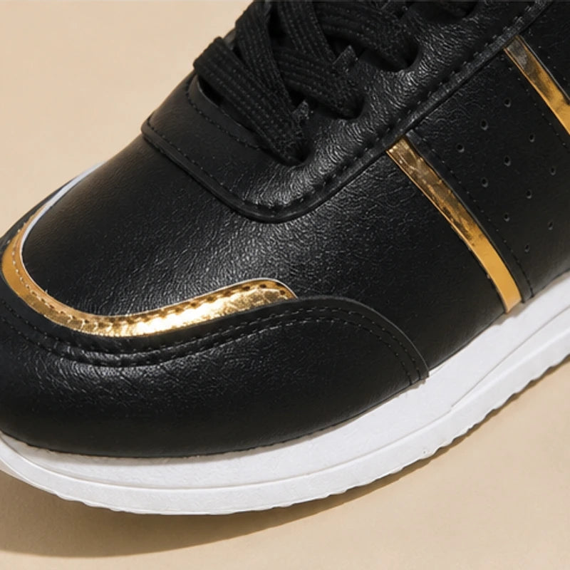 Nova Metallic Orthopedic Comfort Sneaker - Black - metallic sneakers - Hendlys - Image 3