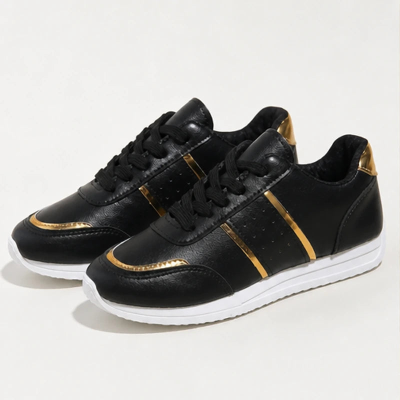 Nova Metallic Orthopedic Comfort Sneaker - Black - Sneakers - Hendlys - Image 1