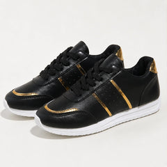 Nova Metallic Orthopedic Comfort Sneaker - Black - Sneakers - Hendlys - Image 1