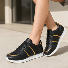Nova Metallic Orthopedic Comfort Sneaker - Black - orthopedic insole - Hendlys - Image 6