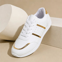 Nova Metallic Orthopedic Comfort Sneaker - White - women's sneakers - Hendlys - Image 2