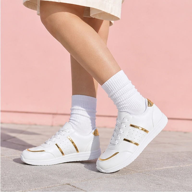 Nova Metallic Orthopedic Comfort Sneaker - White - orthopedic insole - Hendlys - Image 6