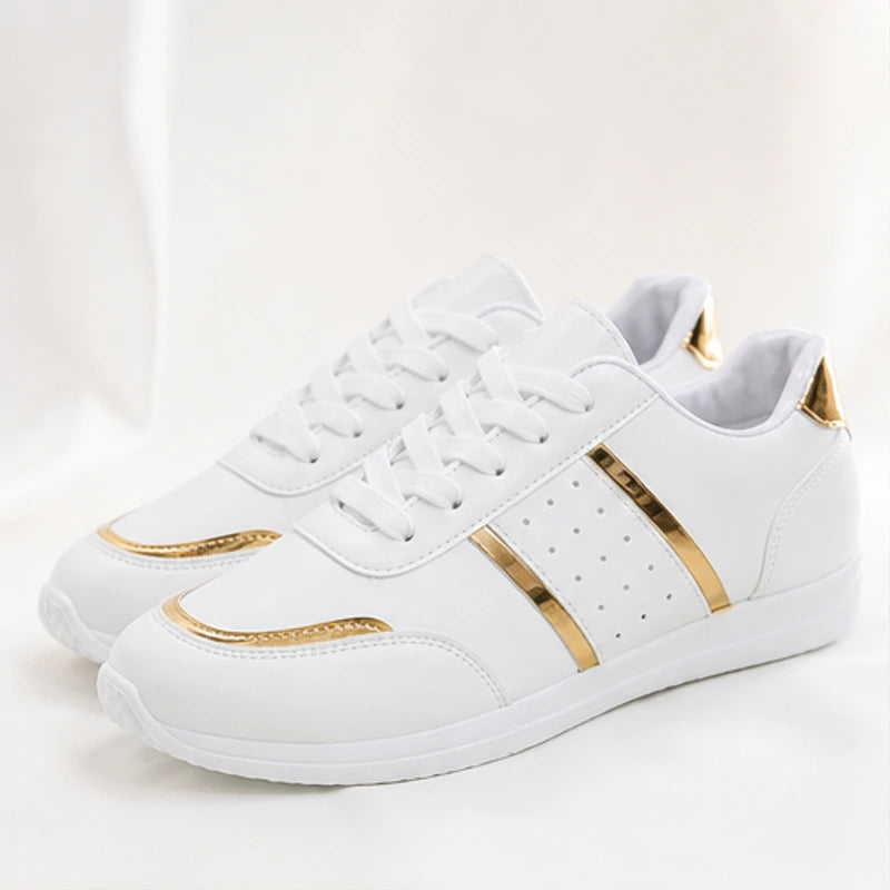 Nova Metallic Orthopedic Comfort Sneaker - White - Sneakers - Hendlys - Image 1