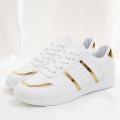 Nova Metallic Orthopedic Comfort Sneaker - White - Sneakers - Hendlys - Image 1