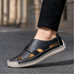 Brexton Vented Leather Loafer - Black - men's loafers - Hendlys - Image 3