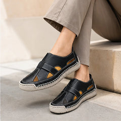 Brexton Vented Leather Loafer - Black - loafers - Hendlys - Image 2