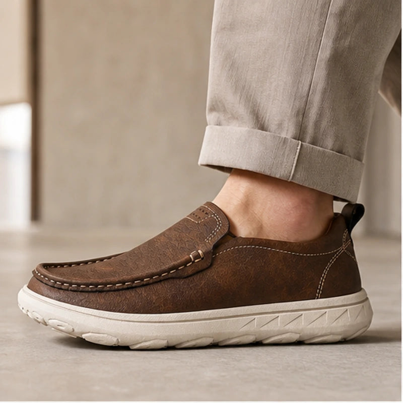 Ridgeway Casual Loafer - Brown - slip-on shoes - Hendlys - Image 4
