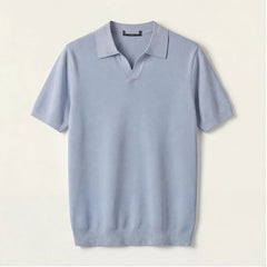 San Sebastian Knit Polo Shirt - Blue - men's polo - Hendlys - Image 1