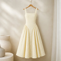 Kelly Holme Plaid Dress - Yellow - a-line dress - Hendlys - Image 5