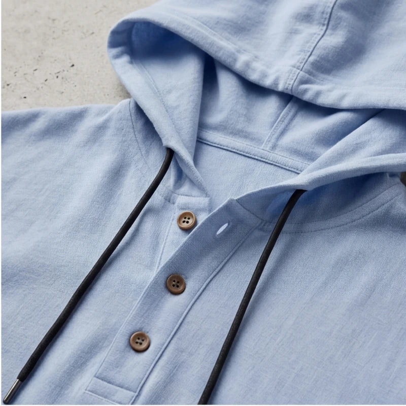 Brighton Hoodie Shirt - Blue - men's shirt - Hendlys - Image 2