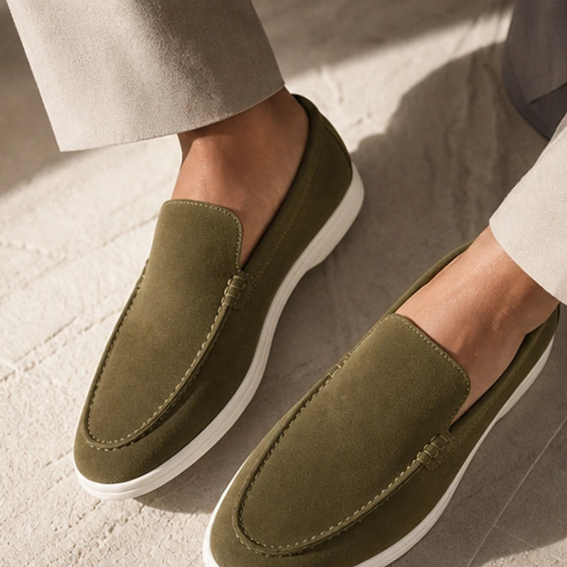 Bexley Hand-Burnished Leather Loafer - Olive - leather loafers - Hendlys - Image 4